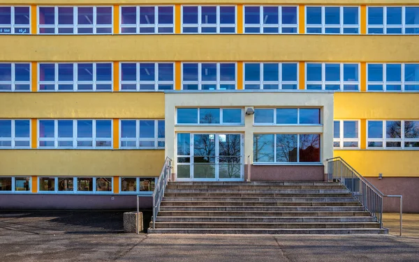 Costruzione Una Scuola Elementare Vuota Berlino Pankow — Foto Stock