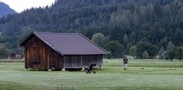 Poranna Mgła Górach Wetterstein Tyrolu Austria — Zdjęcie stockowe