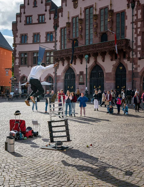 Street Artists Roemer Frankfurt Main — Stock Photo, Image