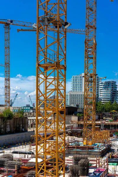 Principales Obras Construcción Berseequartier Hafencity Hamburgo — Foto de Stock