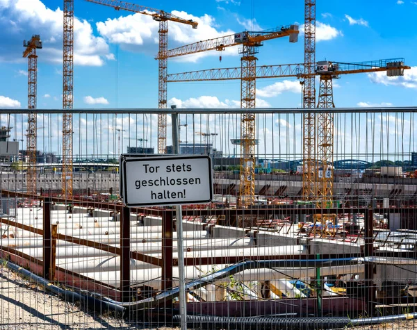 Großbaustelle Berseequartier Und Der Hafencity Hamburg — Stockfoto