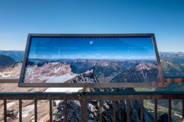 Almanya 'nın Bavyera kentindeki Zugspitze' de turistler ve teknoloji