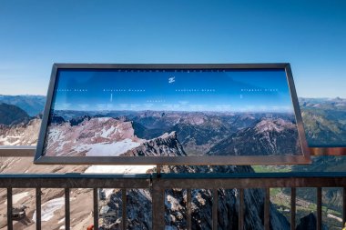 Tourists and technology on the Zugspitze in Bavaria, Germany clipart