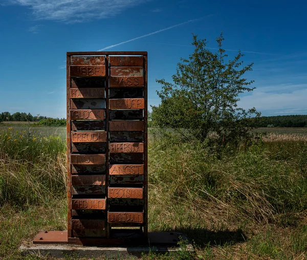 Art Made Rusty Metal Art Trail Ferropolis Graefenhainichen Germany — Stock Photo, Image