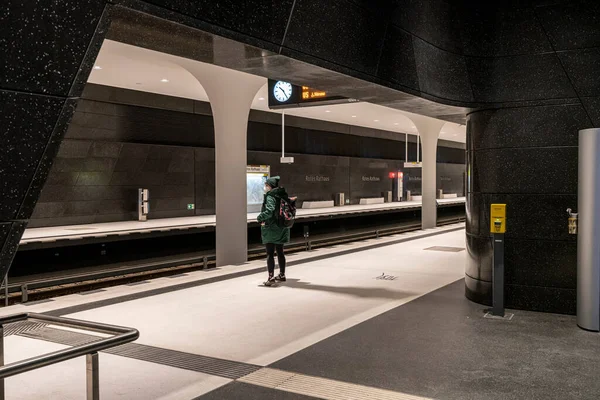 Nuova Stazione Della Metropolitana Rotes Rathaus Berlino Mitte Germania — Foto Stock