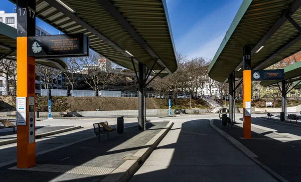 Berlin Deki Radyo Istasyonunun Yenilenmiş Otobüs Durağı — Stok fotoğraf