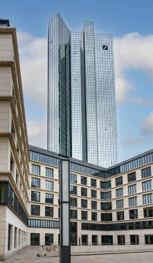 Frankfurt am Main, Hesse, Almanya 'daki yüksek binalar ve banka binaları