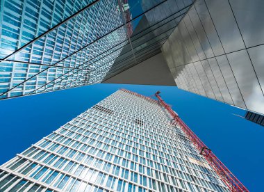 Frankfurt am Main, Hesse, Almanya 'daki yüksek binalar ve banka binaları