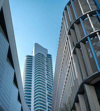 Frankfurt am Main, Hesse, Almanya 'daki yüksek binalar ve banka binaları