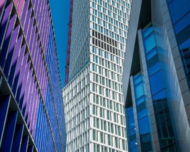 Frankfurt am Main, Hesse, Almanya 'daki yüksek binalar ve banka binaları