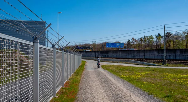 Security Fence Airport Frankfurt Main — Stock Photo, Image