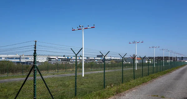 Security Fence Airport Frankfurt Main — Stock Photo, Image