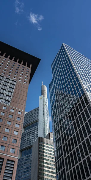 Rascacielos Bancos Arquitectura Moderna Centro Frankfurt Main Alemania —  Fotos de Stock