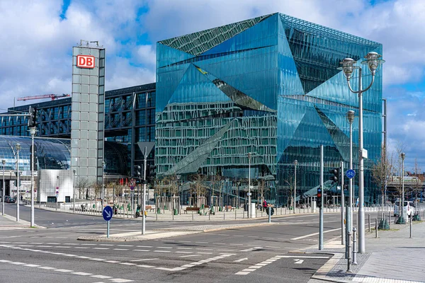 Berlin Central Station Innovativo Edificio Uffici Cubo Washingtonplatz Berlino Germania — Foto Stock