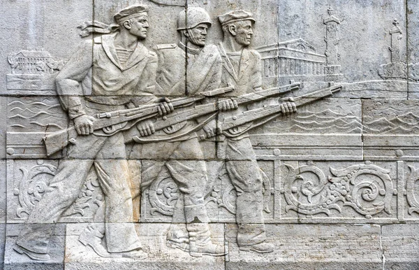 Каменные Панели Советском Мемориале Трептауэрском Парке Берлине — стоковое фото