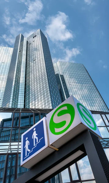 Rascacielos Bancos Arquitectura Moderna Centro Frankfurt Main Alemania —  Fotos de Stock
