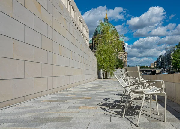 Newly Built Humboldt Forum City Palace Promenade Spree Berlin Mitte — Stock Photo, Image