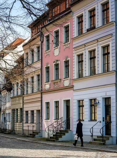 Αρχιτεκτονική Στην Παλιά Πόλη Nikolaiviertel Στο Βερολίνο — Φωτογραφία Αρχείου