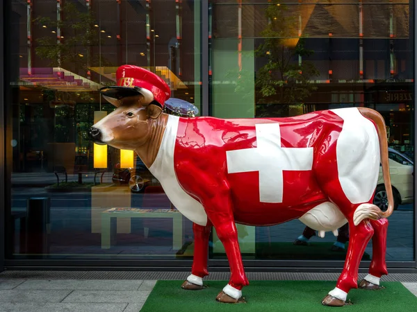 Dekoration Einer Schweizer Kuh — Stockfoto