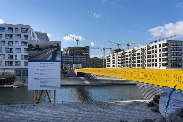 Planta Construcción Nueva Golda Meir Steg Europacity Berlín Alemania —  Fotos de Stock