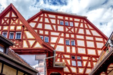 Ladenburg şehir yarı ahşap evleri