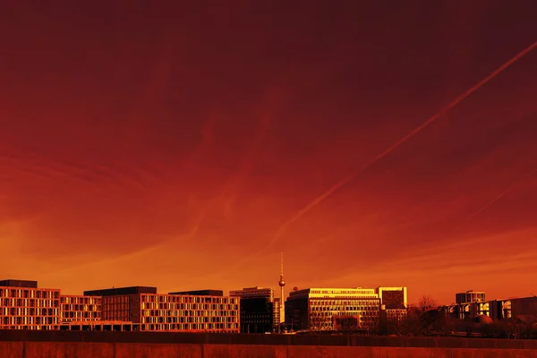 Berlin TV tower on the horizon — Stock Photo, Image