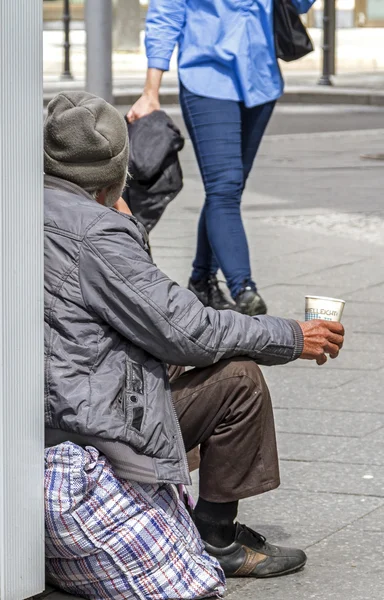 Beggar in Berlin — Stock Photo, Image