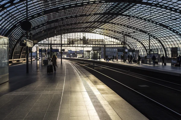 Fő vasúti pályaudvar Berlin — Stock Fotó