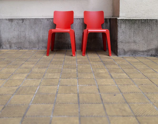 Two red chairs — Stock Photo, Image