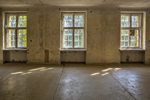 Rooms and spaces in a former barracks — Stock Photo, Image