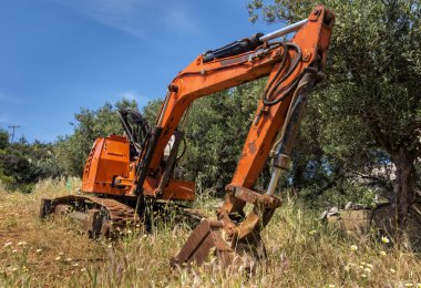 Eski bir inşaat makinaları