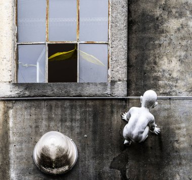 LX Factory, şehrin göbeğinde, eski tekstil fabrikası Companhia de Fiacao e Tecidos Lisbonese, Lizbon, Portekiz,