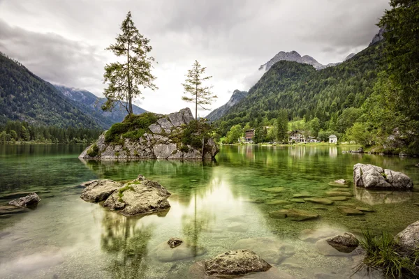 Der Hintersee in Berchtesgaden in Bayern — Stockfoto