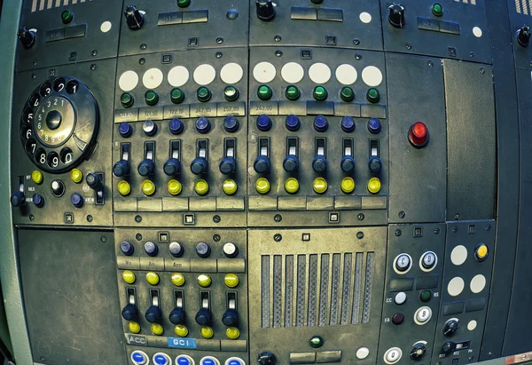 Historical and old technology in a radio center — Stock Photo, Image