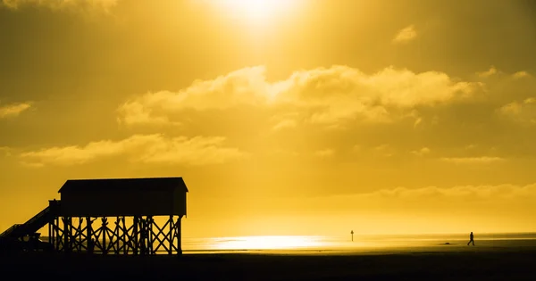 Sol en la playa de Sankt Peter Ording — Foto de Stock