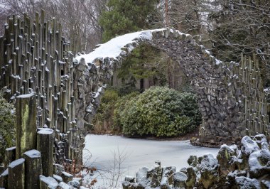 Kış izlenimler Kramlau Köprüsü / Almanya