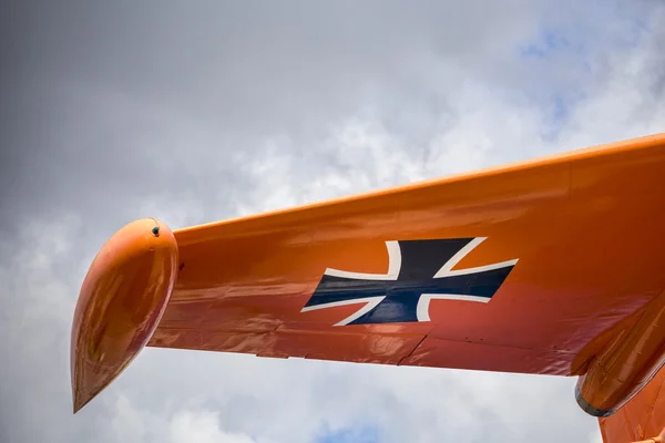 German insignia on the wing of an aircraft — Stock Photo, Image