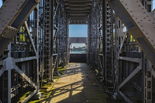 Construcción de la obra naval de Niederfinow en Brandeburgo — Foto de Stock