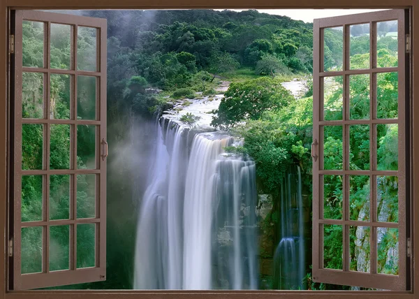 Magwa Falls Kaap provincie Zuid-Afrika Stockfoto