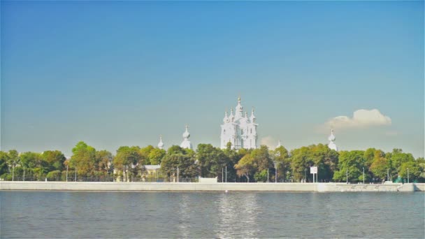 Scenic view on Smolensky Cathedral — Stock Video