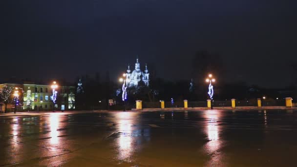 Cenic uitzicht op Smolenski kathedraal — Stockvideo