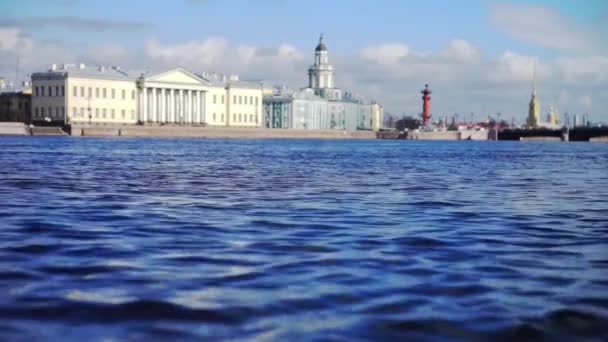 Vista al museo Kunstkamera, San Pietroburgo, Russia — Video Stock