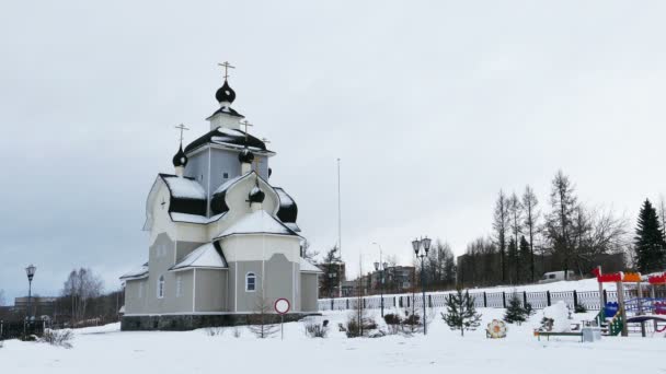 Ortodoxa kyrkan i Kondopoga — Stockvideo