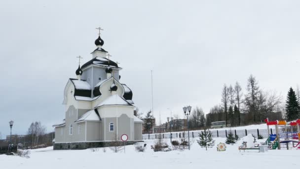 Iglesia Ortodoxa en Kondopoga — Vídeo de stock