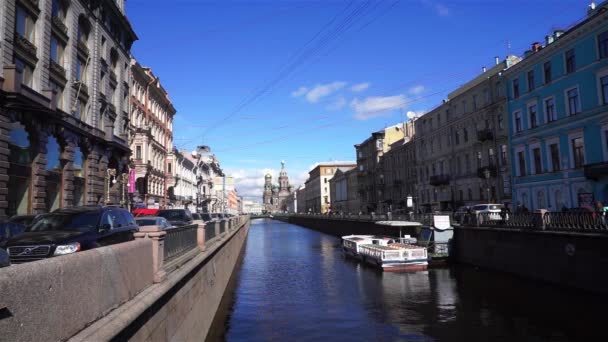 Griboyedov kanal, Saint Petersburg — Stok video