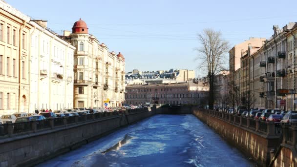 Griboedov Channel, St. Petersburg, Oroszország — Stock videók