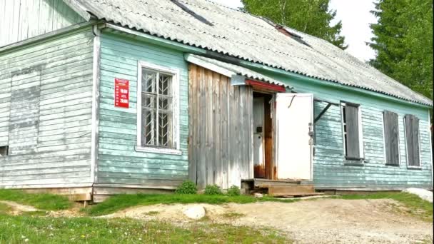 Russian Karelian Village Kojvuselga Paisagem — Vídeo de Stock