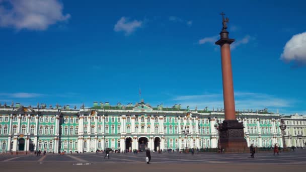 Дворцовая или Дворцовая площадь в Санкт-Петербурге — стоковое видео