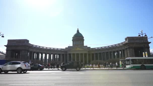 Catedral de Kazan em São Petersburgo, Rússia — Vídeo de Stock