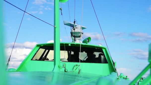 Nadar en barco, vista desde a bordo — Vídeos de Stock